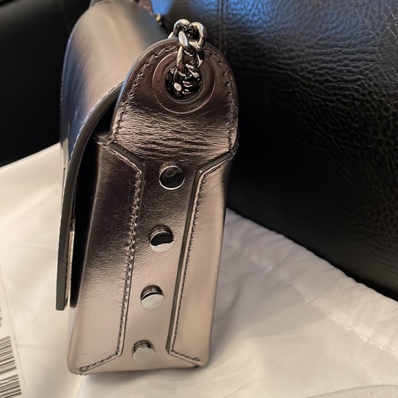 Jimmy Choo Lockett Silver Purse - Picture 10 of 13